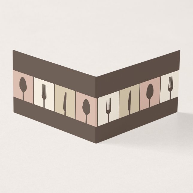 Restaurant Cafe Menu Business Folded Tent Cards (Outside)