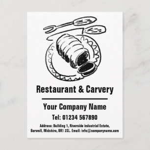 Restaurant & Carvery Design to Personalise Postcard