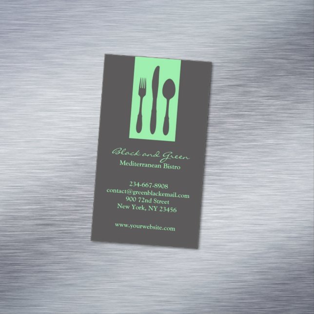 Restaurant Catering Magnetic Business Card (In Situ)