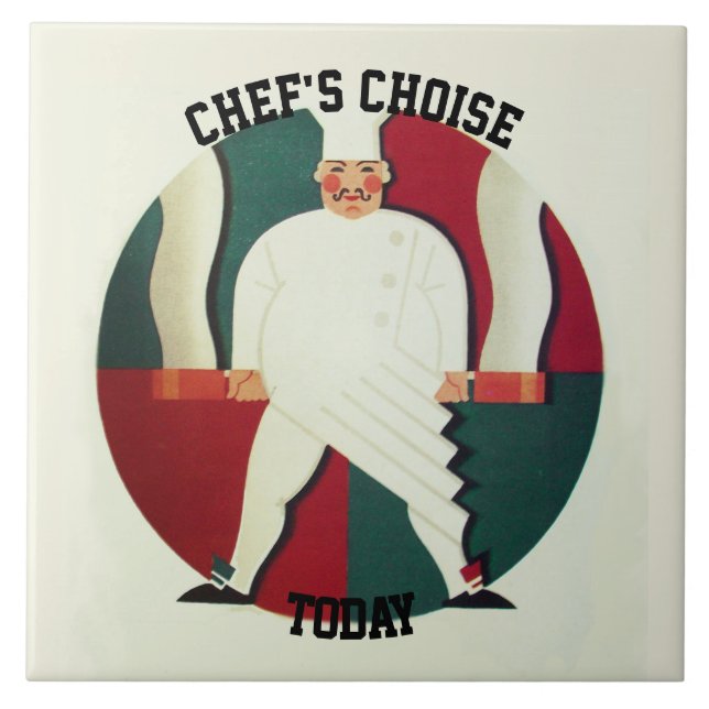 RESTAURANT CHEF COOKING FOOD,CATERING TILE (Front)
