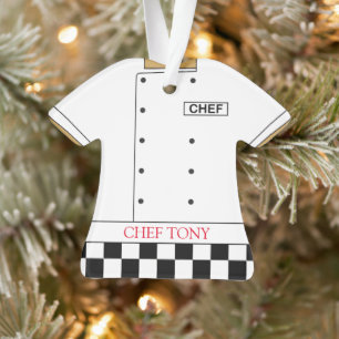 Restaurant Chef Jacket and Trousers Uniform Ornament