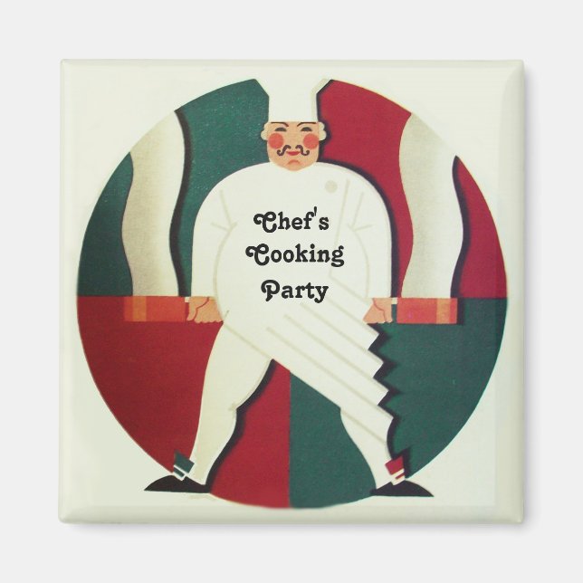 RESTAURANT CHEF'S COOKING PARTY Culinary Magnet (Front)