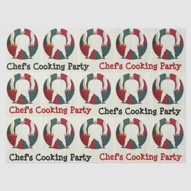 RESTAURANT CHEF'S COOKING PARTY Culinary  Tissue Paper (Front)