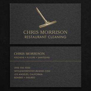 Restaurant Cleaning Services Professional Business Card
