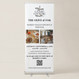 Restaurant & Coffee Shop Grand Opening Retractable Banner