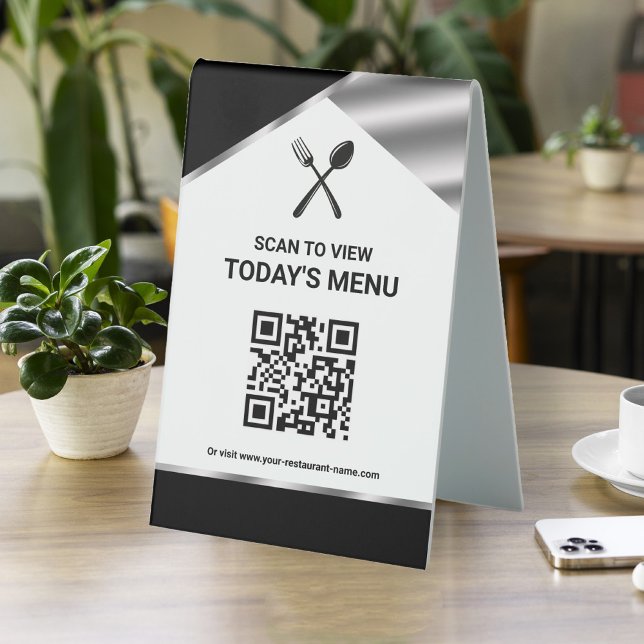 Restaurant Contactless QR Code Black Menu (Creator Uploaded)
