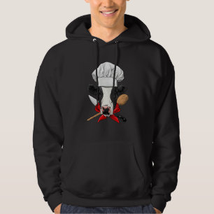 Restaurant Cow Chef Kitchen Cook Culinary Cow  Far Hoodie