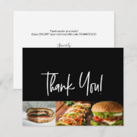 Restaurant Custom logo Photos Offer message Insert