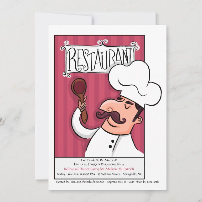 Restaurant Dinner Invitation (Front)