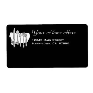 Restaurant Dinnerware on Black Custom Template