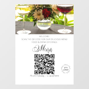 *~* Restaurant Easter Upload Logo QR  Window Cling