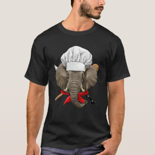 Restaurant Elephant Chef Kitchen Cook Culinary Coo T-Shirt