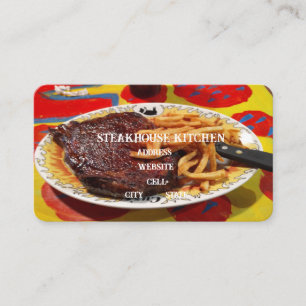 restaurant food steak "small business" eating  business card