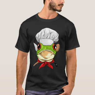 Restaurant Frog Chef Kitchen Cook Culinary Cooking T-Shirt