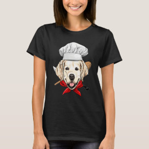 Restaurant Golden Retriever Chef Cook Dog Cooking T-Shirt
