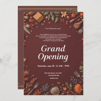 Restaurant Grand Opening Invitation