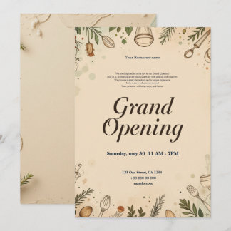 Restaurant Grand Opening Invitation