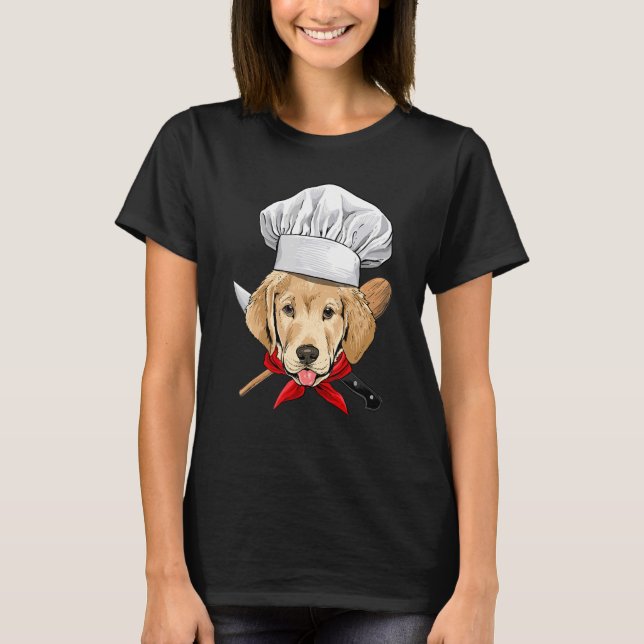 Restaurant Labrador Retriever Chef Cook Dog Cookin T-Shirt (Front)