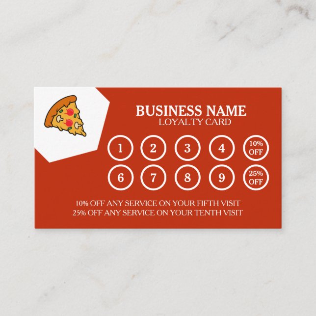Restaurant Lounge Marketing Program Customer Loyal Loyalty Card (Front)