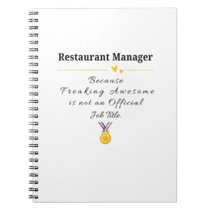 Restaurant Manager Notebook