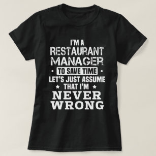 Restaurant Manager T-Shirt