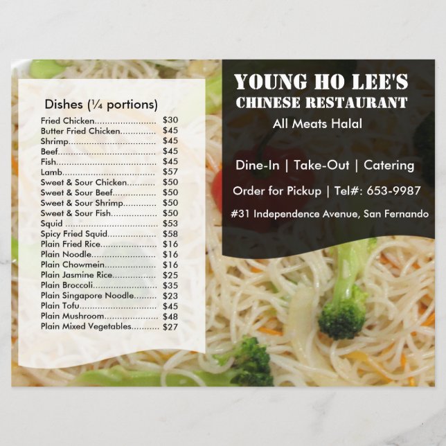 Restaurant Menu Flyer (Front)