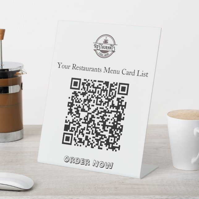 Restaurant Menu QR Table Sign (In SItu)