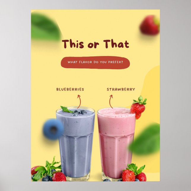 Restaurant Milk Shake Promotional Front Advert   Poster (Front)