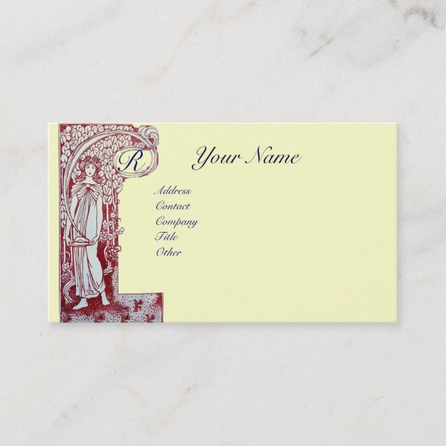 RESTAURANT MONOGRAM BUSINESS CARD (Front)