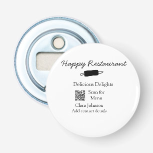 Restaurant name scan QR menu add contact details n Bottle Opener