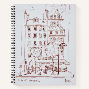 Restaurant on Boulevard Saint-Germain, Paris Notebook