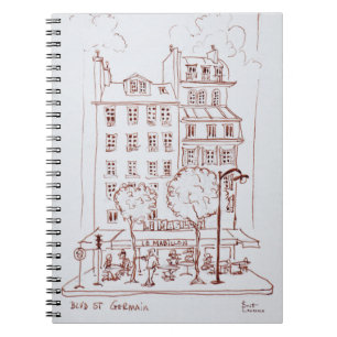 Restaurant on Boulevard Saint-Germain, Paris Notebook
