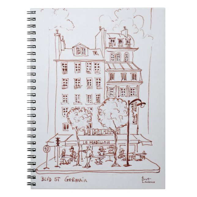 Restaurant on Boulevard | Saint-Germain, Paris Notebook (Front)