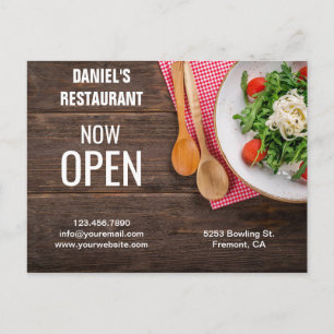Restaurant Opening   Now Open   Direct Mail Postcard