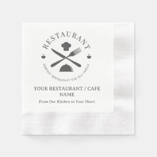 Restaurant or Cafe or Diner Napkin
