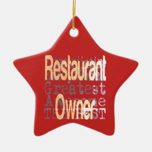 Restaurant Owner Extraordinaire Ceramic Tree Decoration