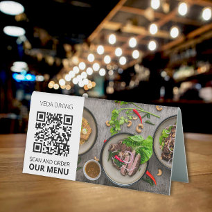 Restaurant Photo Scan Order Menu QR Code Card