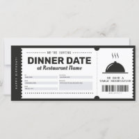 Restaurant Reservation Voucher Certificate
