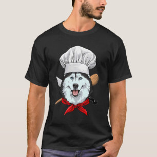 Restaurant Siberian Husky Chef Cook Cooking Dog T-Shirt