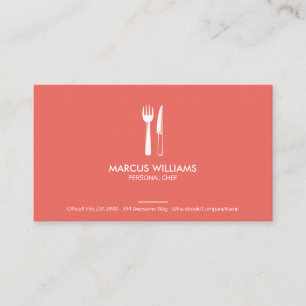 Restaurant Silverware Business Card