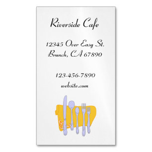 Restaurant Silverware Custom Magnetic Card