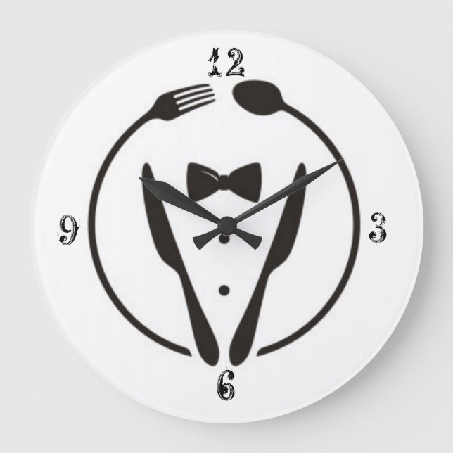 Restaurant simple art large clock (Front)