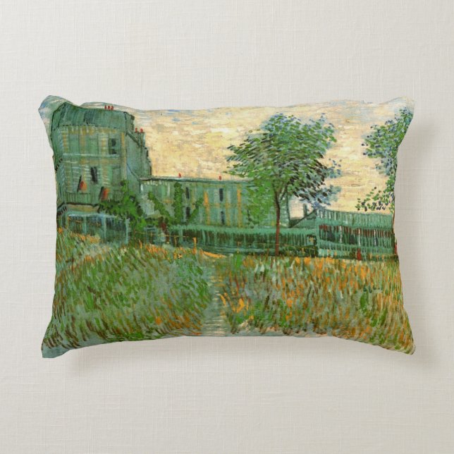 Restaurant Sirene, Asnières by Vincent van Gogh Decorative Cushion (Front)