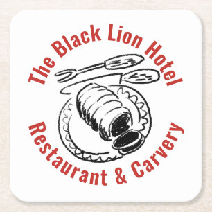 Restaurant Square Paper Coaster