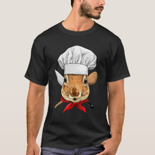Restaurant Squirrel Chef Cook Kitchen Cooking  Rod T-Shirt