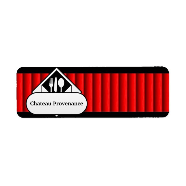 Restaurant Supplies "Napkin Ring Labels" Ruby (Front)