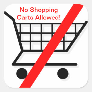 Restaurant Supplies No Shopping Carts Sticker
