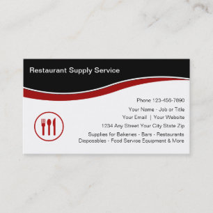 Restaurant Supply Business Cards