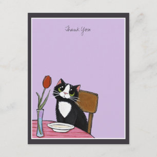 Restaurant Tuxedo Cat Thank You Card