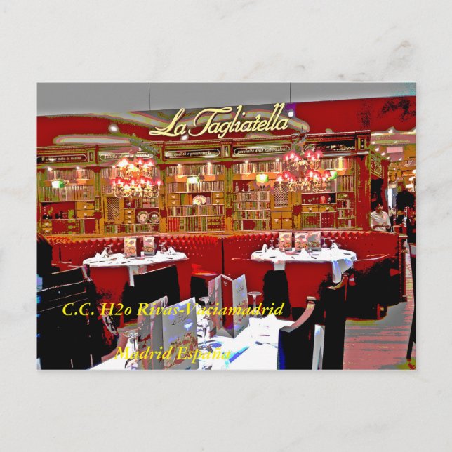 Restaurante centro comercial H2O de Rivas vaciamad Postcard (Front)